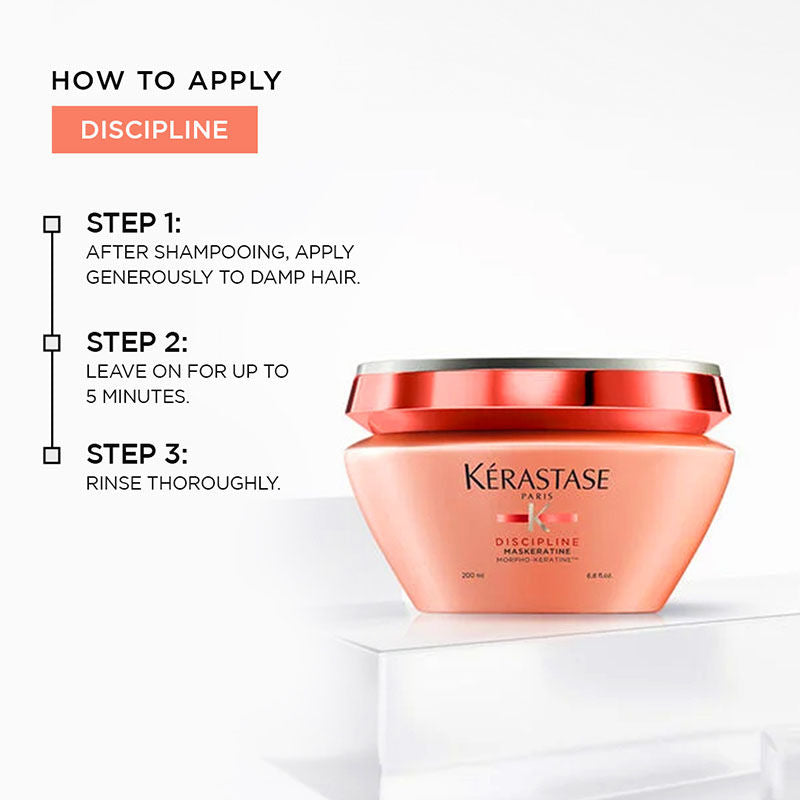 Discipline Maskeratine Mask For Frizzy Hair, With Morpho-Keratine(200ml) Kerastase