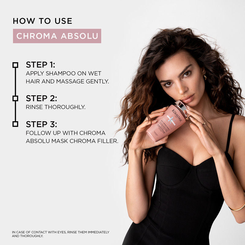 Chroma Absolu Bain Respect Shampoo For Colour Treated Fine Hair, Sulphate-Free(250ml) Kerastase