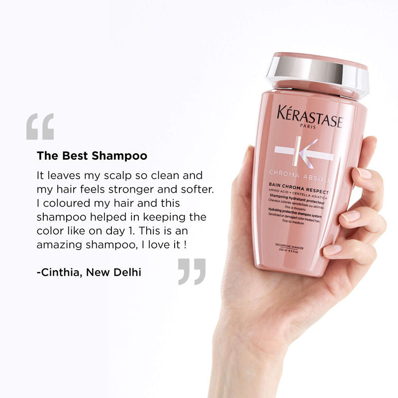 Chroma Absolu Bain Respect Shampoo For Colour Treated Fine Hair, Sulphate-Free(250ml) Kerastase