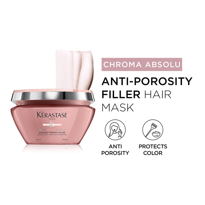 Chroma Absolu Masque Chroma Filler Hair Mask For Color Protection & Nourishment, With Amino Acid(200ml) Kerastase