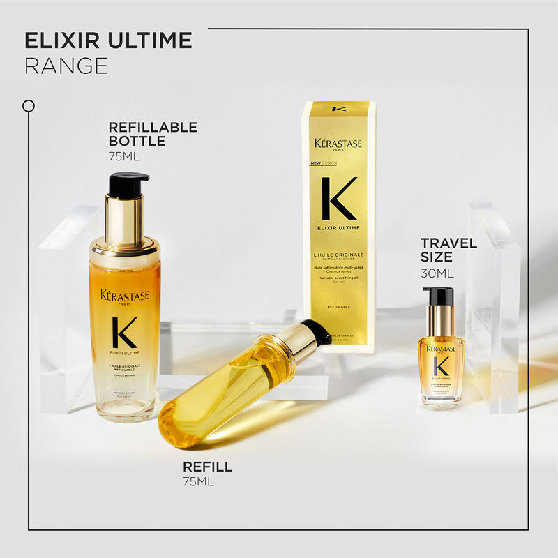 Elixir Ultime Hair Oi-In-Serum For All Hair Types, 2x Shinier Hair(30ml) Kerastase