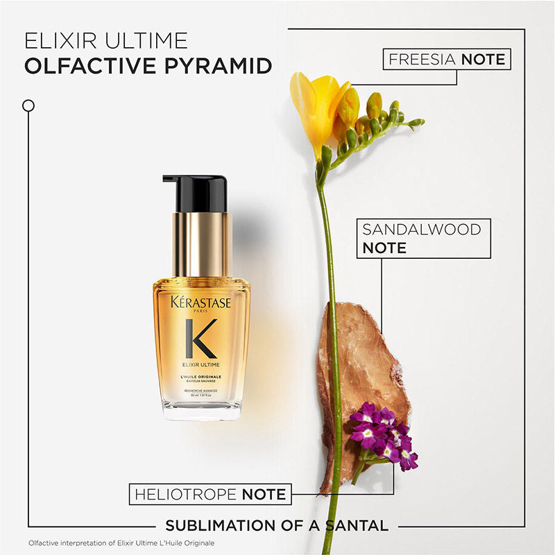 Elixir Ultime Hair Oi-In-Serum For All Hair Types, 2x Shinier Hair(30ml) Kerastase