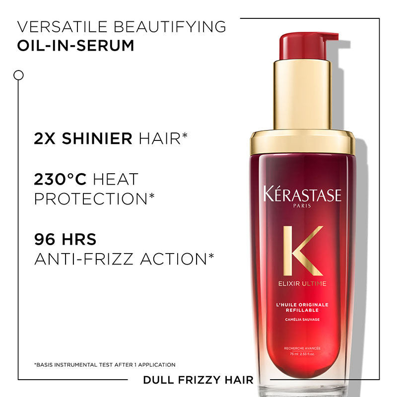 Elixir Ultime Hair Oil-In-Serum Valentine's Edition 2X Shinier Hair 96H Anti-Frizz Action(75ml) Kerastase