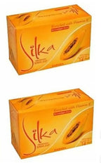 PACK OF 2 MATRC SILKA WHITENING HERBAL PAPAYA SOAP (135 G) Unarv