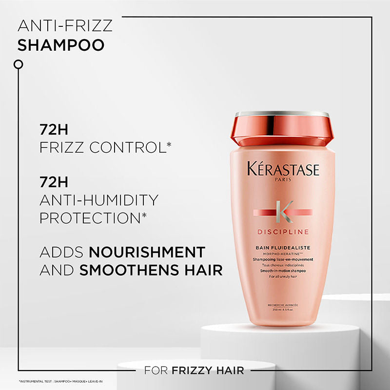 Discipline Fluidealiste Shampoo For Frizzy Hair, With Morpho-Keratine, Sulphate-Free(250ml) Kerastase