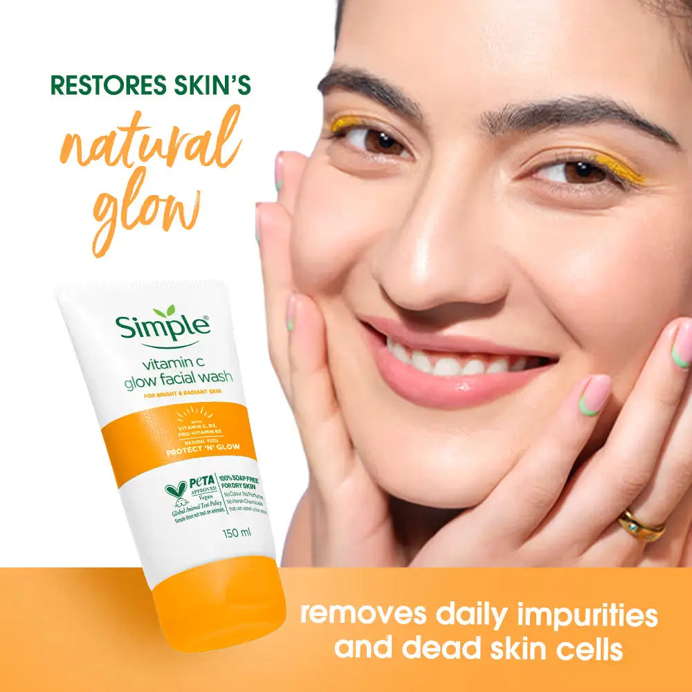 Protect N Glow Vitamin C Glow Facial Wash (150ml) Simple