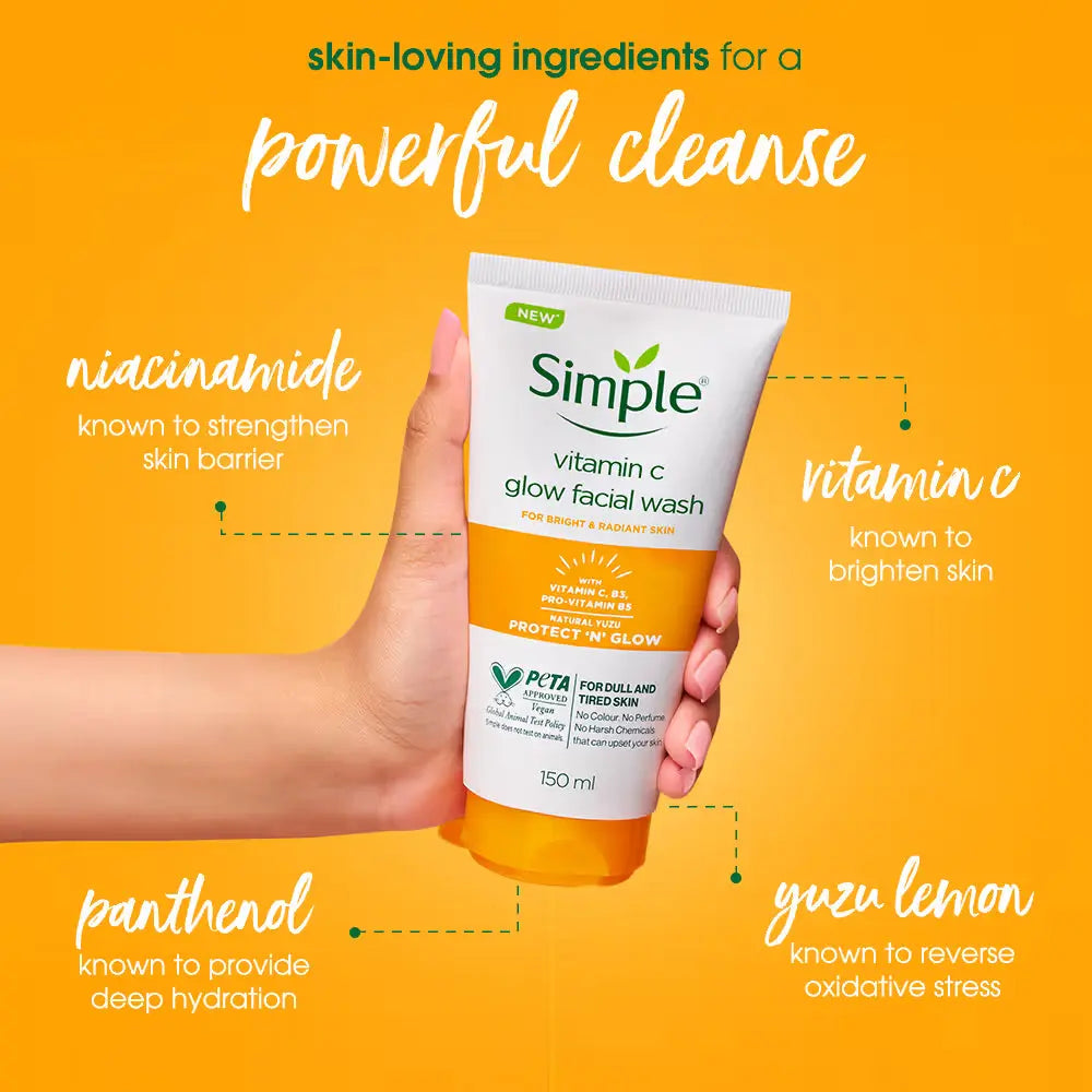 Protect N Glow Vitamin C Glow Facial Wash (150ml) Simple