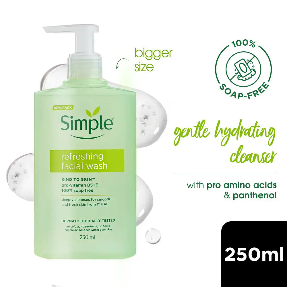 Kind to Skin Refreshing Facewash Mild Face Wash for Sensitive Skin (250ml) Simple