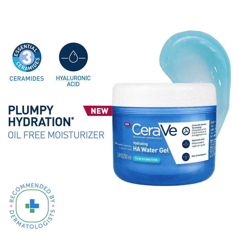 HA water gel oil-free face moisturizer with Hylauronic Acid & Ceramides for plumpy hydration(50ml) My Brand Hub