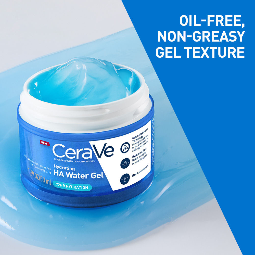 HA water gel oil-free face moisturizer with Hylauronic Acid & Ceramides for plumpy hydration(50ml) My Brand Hub