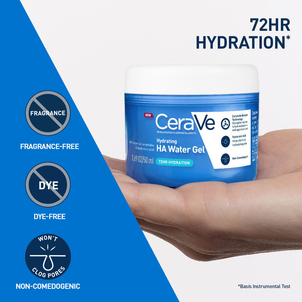 HA water gel oil-free face moisturizer with Hylauronic Acid & Ceramides for plumpy hydration(50ml) My Brand Hub