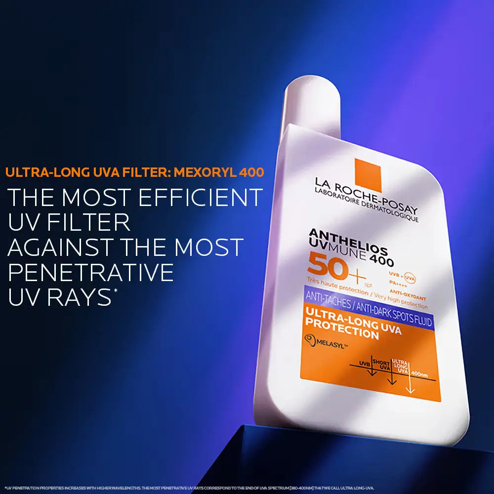 Anthelios UVMUNE400 Anti-Dark Spot Fluid SPF50+ Sunscreen with Melasyl for pigmented skin La Roche-Posay