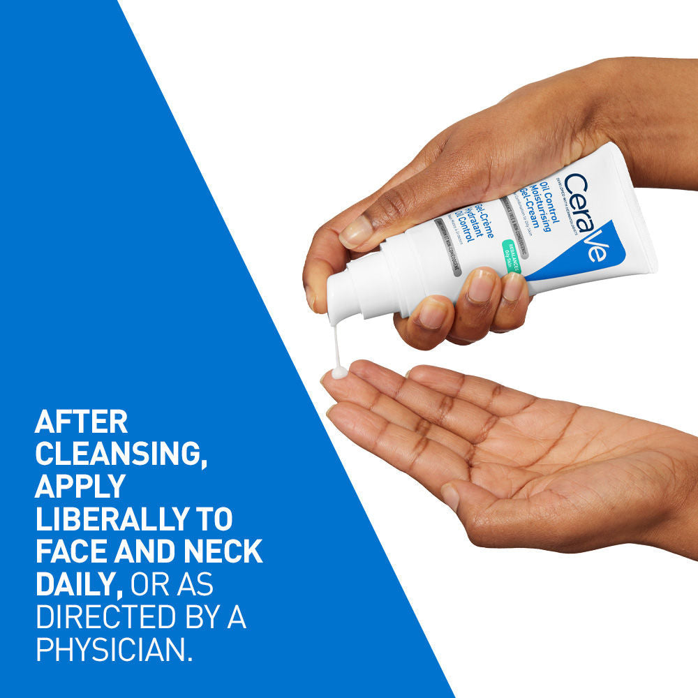 Oil Control Gel-Cream Lightweight Moisturizer For Oily & Combination Skin With Shine Control(52ml) CeraVe