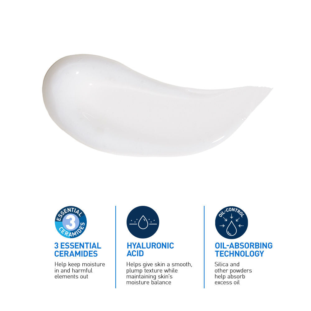 Oil Control Gel-Cream Lightweight Moisturizer For Oily & Combination Skin With Shine Control(52ml) CeraVe