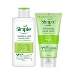 Kind To Skin Refreshing Facial Wash + Hydrating Light Moisturiser Simple