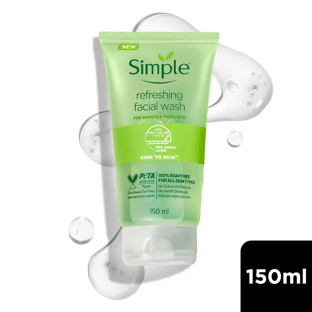 Kind To Skin Refreshing Facial Wash + Hydrating Light Moisturiser Simple