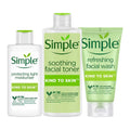 Kind To Skin Refreshing Facial Wash + Soothing Facial Toner + Hydrating Light Moisturiser (3 pcs) Simple