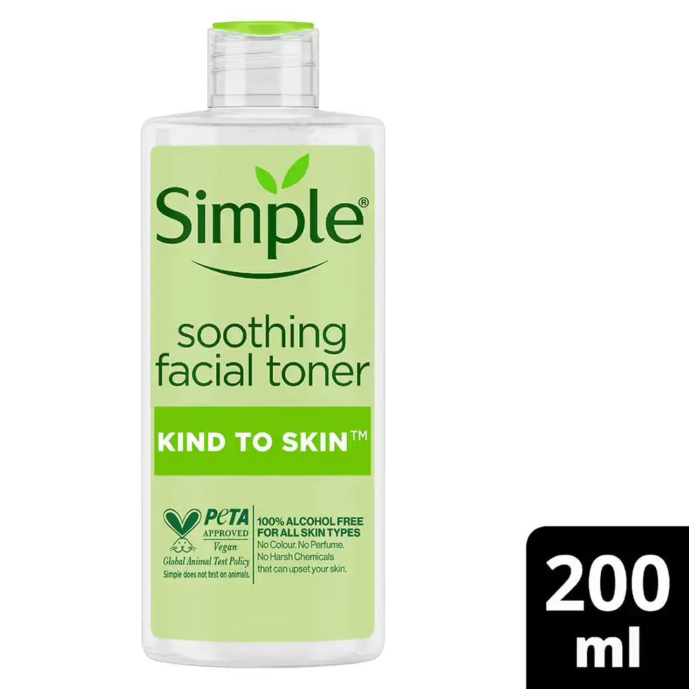 Kind To Skin Refreshing Facial Wash + Soothing Facial Toner + Hydrating Light Moisturiser (3 pcs) Simple