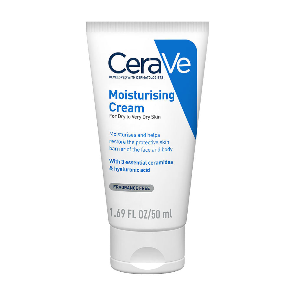 Moisturizer Cream For Dry Skin With Ceramides & Hyaluronic Acid For Barrier Repair(50ml) CeraVe