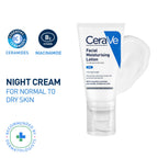 PM Facial Moisturizer Lightweight Night Cream with Ceramides, Niacinamide & Hyaluronic Acid(50 g) CeraVe