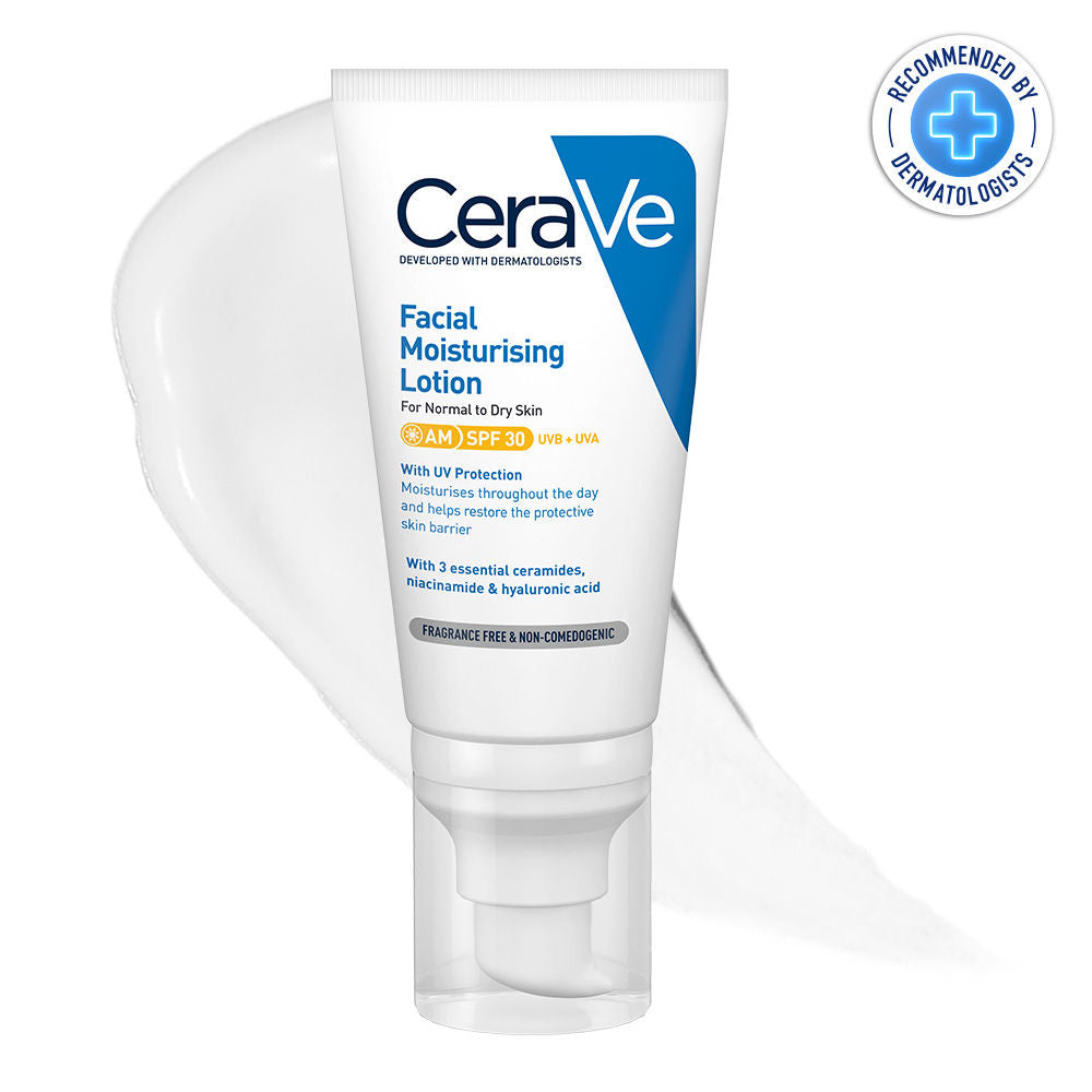 AM Facial Moisturizer With Sunscreen SPF 30 UVB + UVA, Dermatologist Recommended Day Cream(50 g) CeraVe
