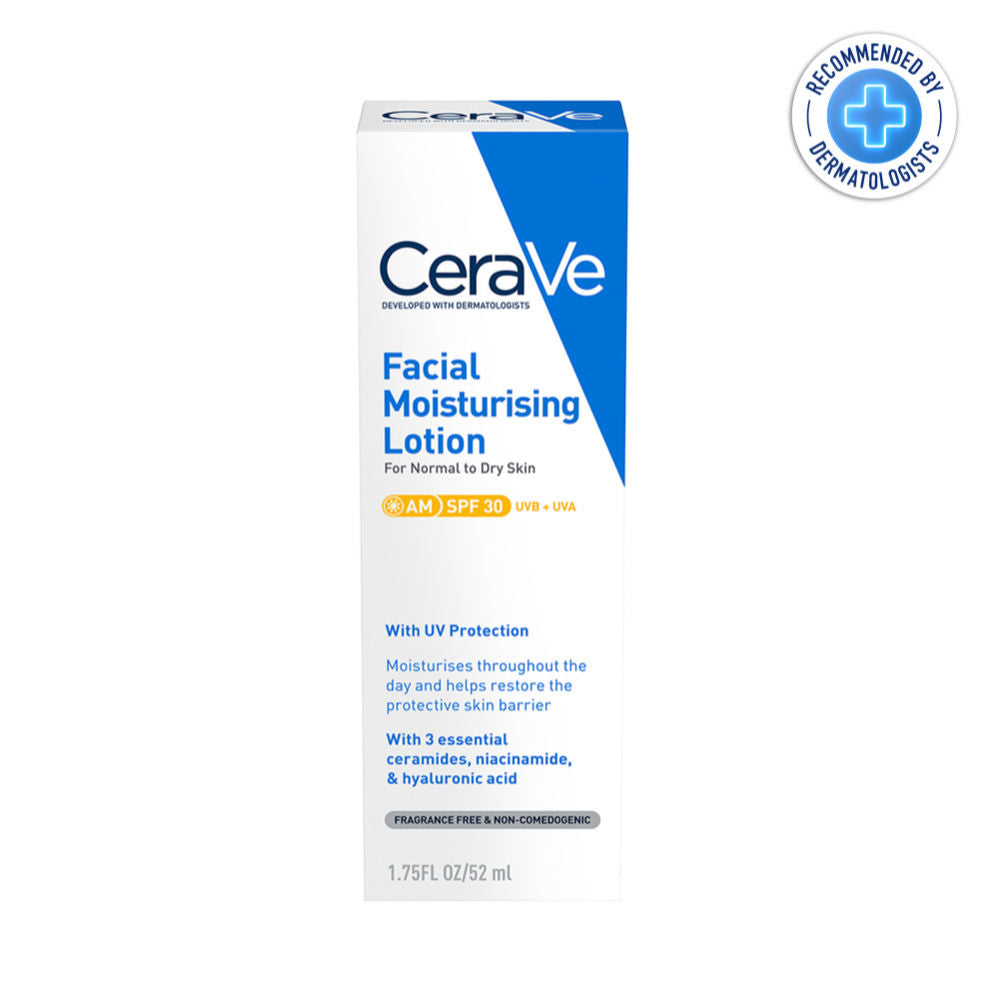 AM Facial Moisturizer With Sunscreen SPF 30 UVB + UVA, Dermatologist Recommended Day Cream(50 g) CeraVe