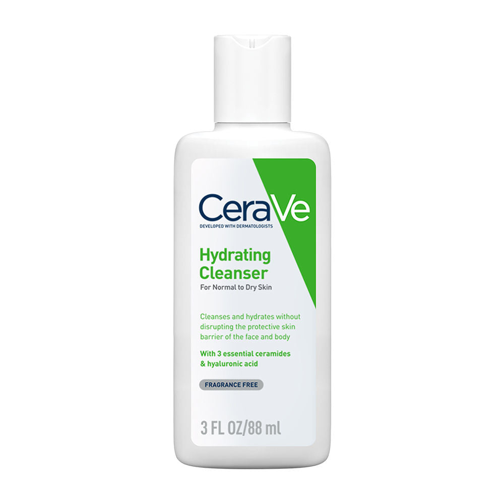 Hydrating Cleanser Non-Foaming Face Wash for Dry Skin with Ceramides & Hyaluronic Acid(88ml) CeraVe