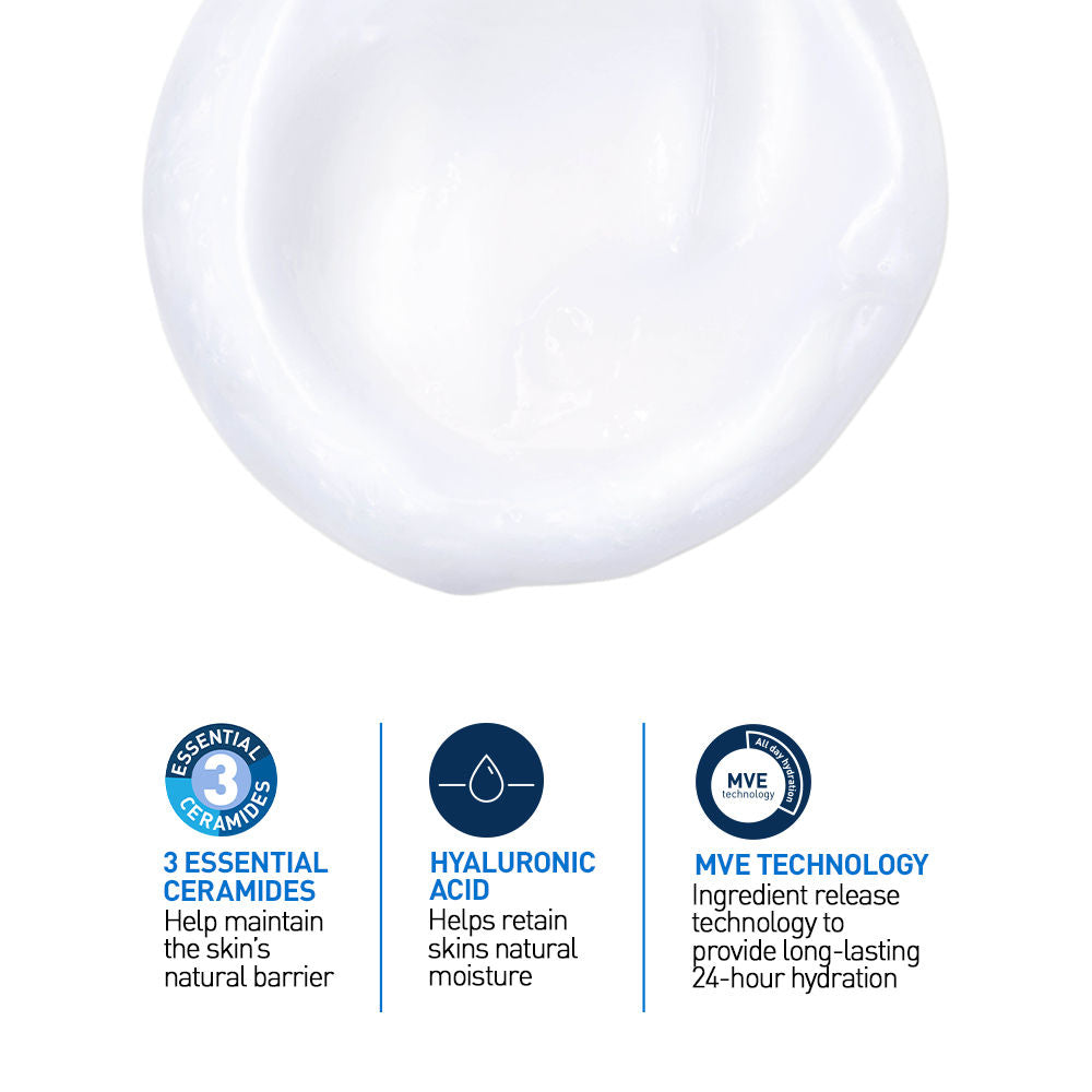 Hydrating Cleanser Non-Foaming Face Wash for Dry Skin with Ceramides & Hyaluronic Acid(88ml) CeraVe
