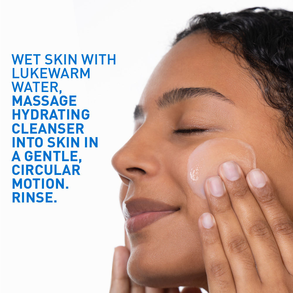 Hydrating Cleanser Non-Foaming Face Wash for Dry Skin with Ceramides & Hyaluronic Acid(88ml) CeraVe