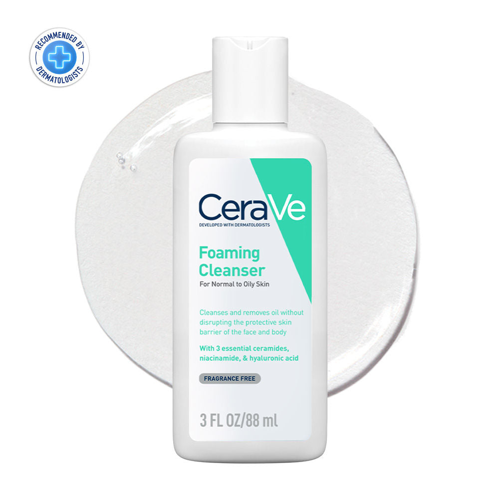 Foaming Cleanser Face Wash For Oily Skin with Hyaluronic Acid, Ceramides & Niacinamide(88ml) CeraVe