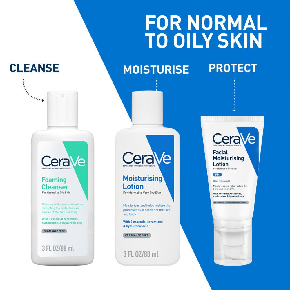 Foaming Cleanser Face Wash For Oily Skin with Hyaluronic Acid, Ceramides & Niacinamide(88ml) CeraVe