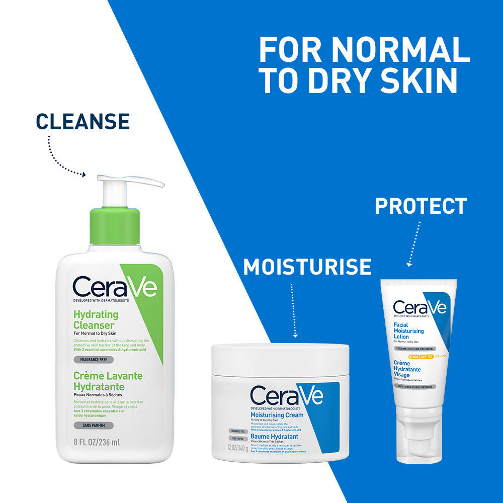 AM Facial Moisturizier With Sunscreen SPF 50 UVB + UVA, Dermatologist Recommended Day Cream(52ml) CeraVe