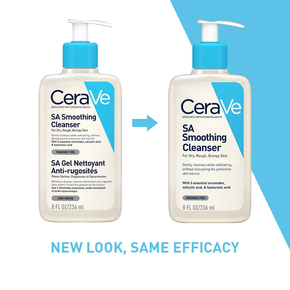 SA Smoothing Cleanser For Dry, Rough & Bumpy Skin, Face wash with Salicylic Acid & Ceramides(236ml) CeraVe
