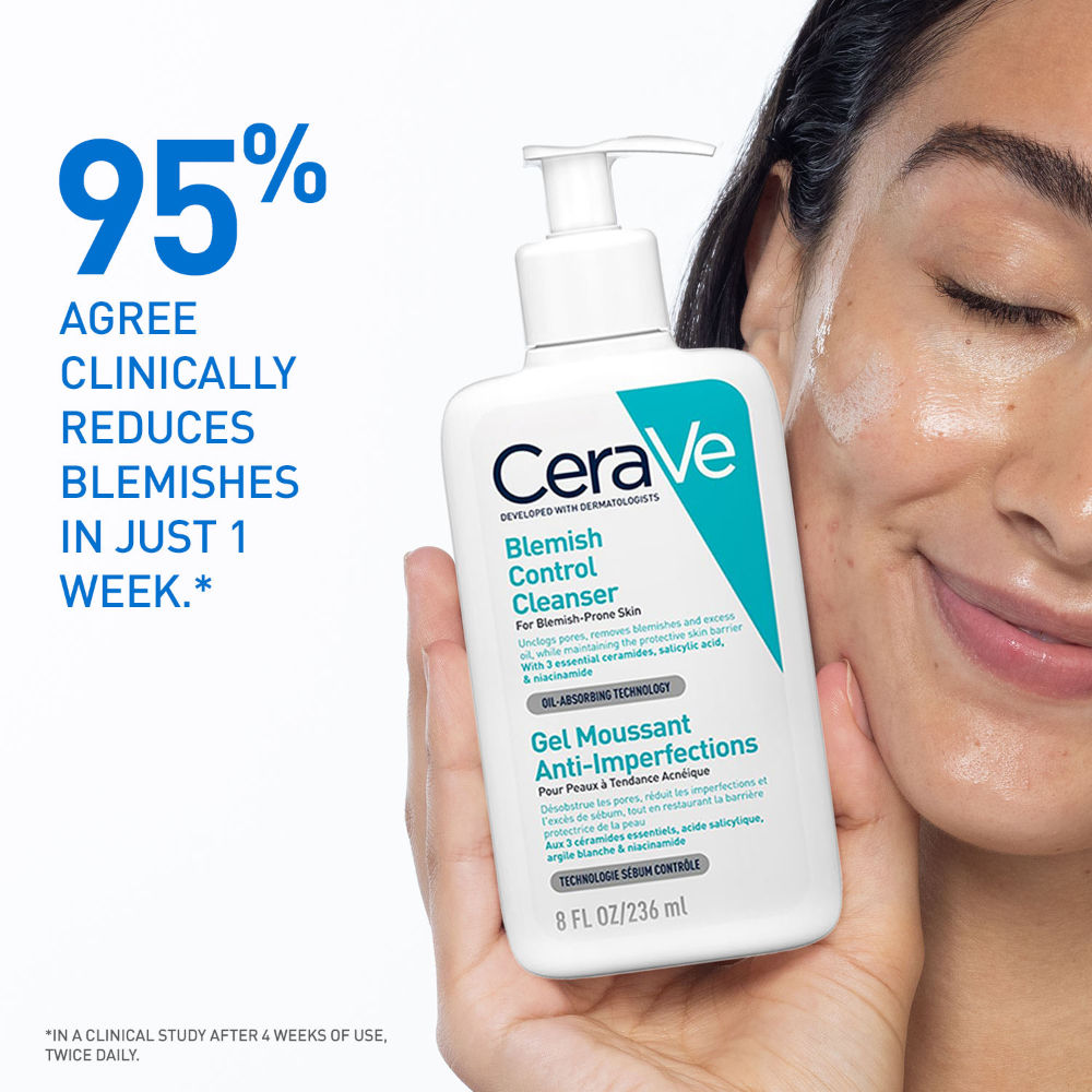 Blemish Control Cleanser with 2% Salicylic Acid & Niacinamide for Acne-prone skin(236ml) CeraVe