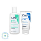Facewash & Moisturizer Combo with Ceramides - Daily Skincare Routine For Normal To Oily Skin(2 pcs) CeraVe