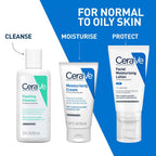 Facewash & Moisturizer Combo with Ceramides - Daily Skincare Routine For Normal To Oily Skin(2 pcs) CeraVe