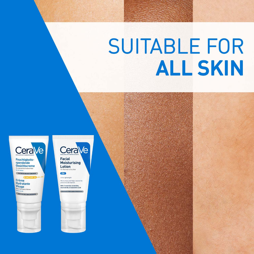 AM Moisturizing Lotion with SPF 30 & Night Cream - Day & Night Moisturizer Combo(2 pcs) CeraVe