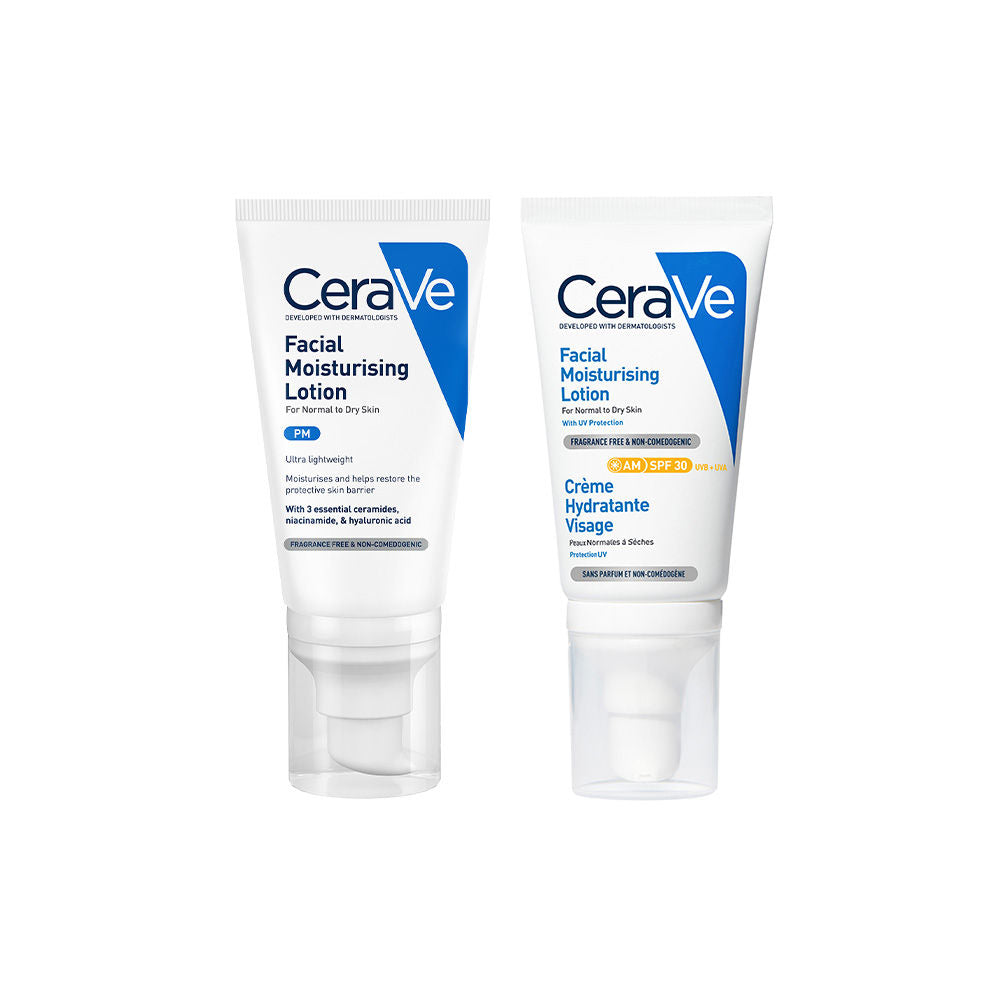 AM Moisturizing Lotion with SPF 30 & Night Cream - Day & Night Moisturizer Combo(2 pcs) CeraVe