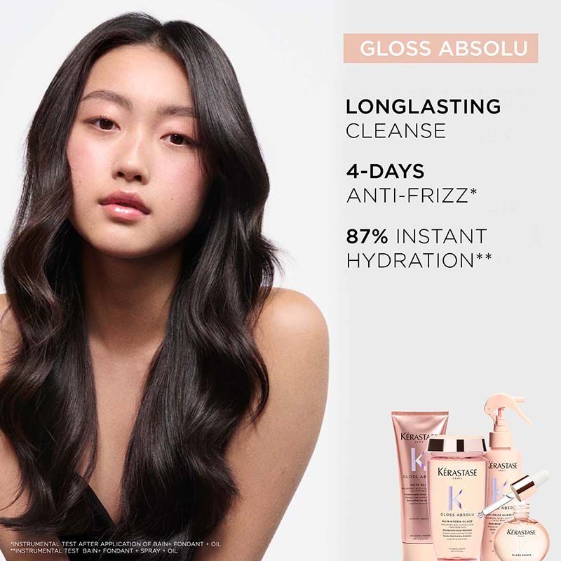 Gloss Absolu Anti-Frizz Shampoo, Fine-Medium Hair, 4-Days Anti-Frizz(250ml) Kerastase
