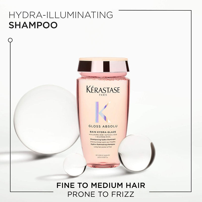 Gloss Absolu Anti-Frizz Shampoo, Fine-Medium Hair, 4-Days Anti-Frizz(250ml) Kerastase