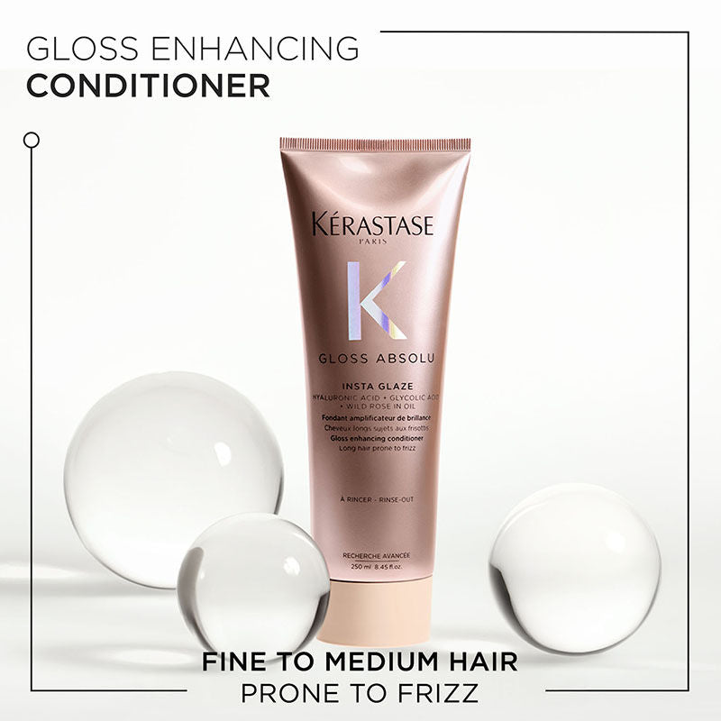 Gloss Absolu Anti-Frizz Foaming Conditioner, Fine-Medium Hair, 4-Days Anti-Frizz(250ml) Kerastase
