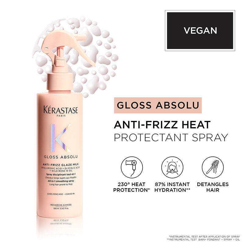 Gloss Absolu Anti-Frizz Heat Protectant Spray For Glossy Hair(190ml) Kerastase