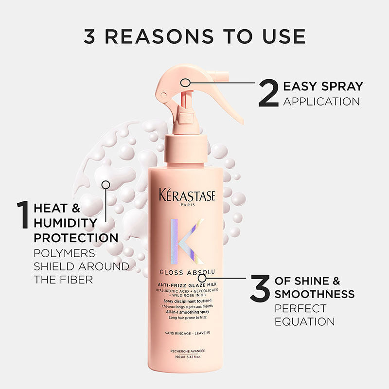 Gloss Absolu Anti-Frizz Heat Protectant Spray For Glossy Hair(190ml) Kerastase