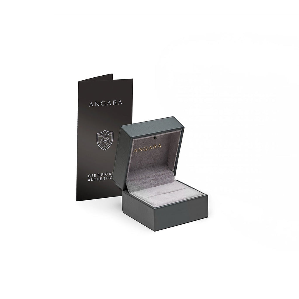 Triple Row Pave Accent Diamond Men’S Solitaire Ring ANGARA