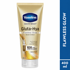 Gluta-Hya Flawless Glow Lotion Bright, Even Tone Skin Glutathione Infused Moisturizer (400ml) Vaseline