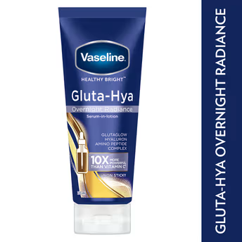 Gluta-Hya Overnight Radiance, Serum-In-Lotion, With Amino Peptide And GlutaGlow (400ml) Vaseline
