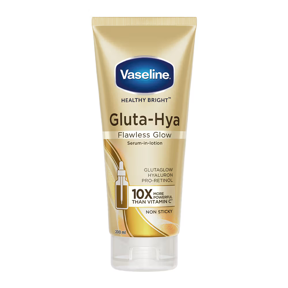 Gluta-Hya Flawless Glow Lotion Bright, Even Tone Skin Glutathione Infused Moisturizer (400ml) Vaseline