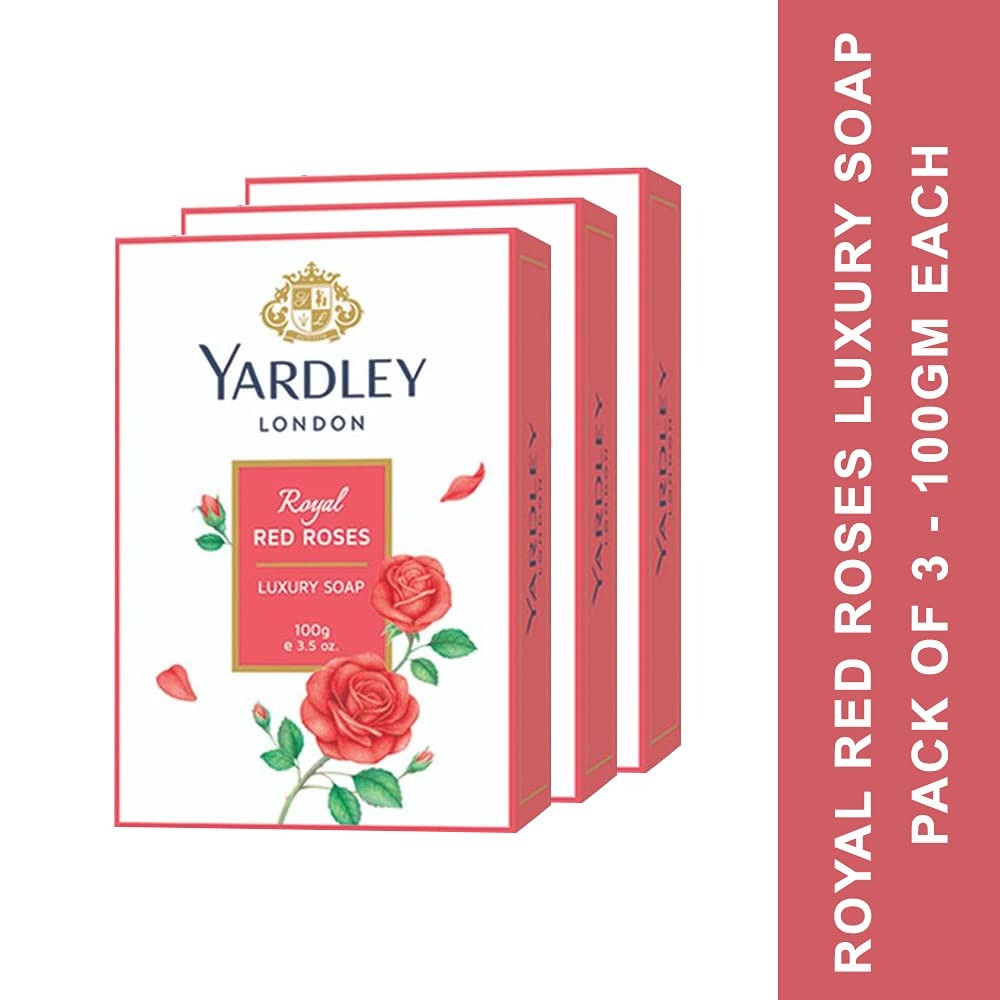 Soap, Red Roses, 100g (Pack of 3) Yardley