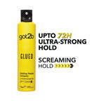 Glued Blasting Freeze Hairspray for Extreme Styling, Ultra Strong Hold Level 6, Long-Lasting Fixation, Vegan Formula - 100ml/300ml Got2b