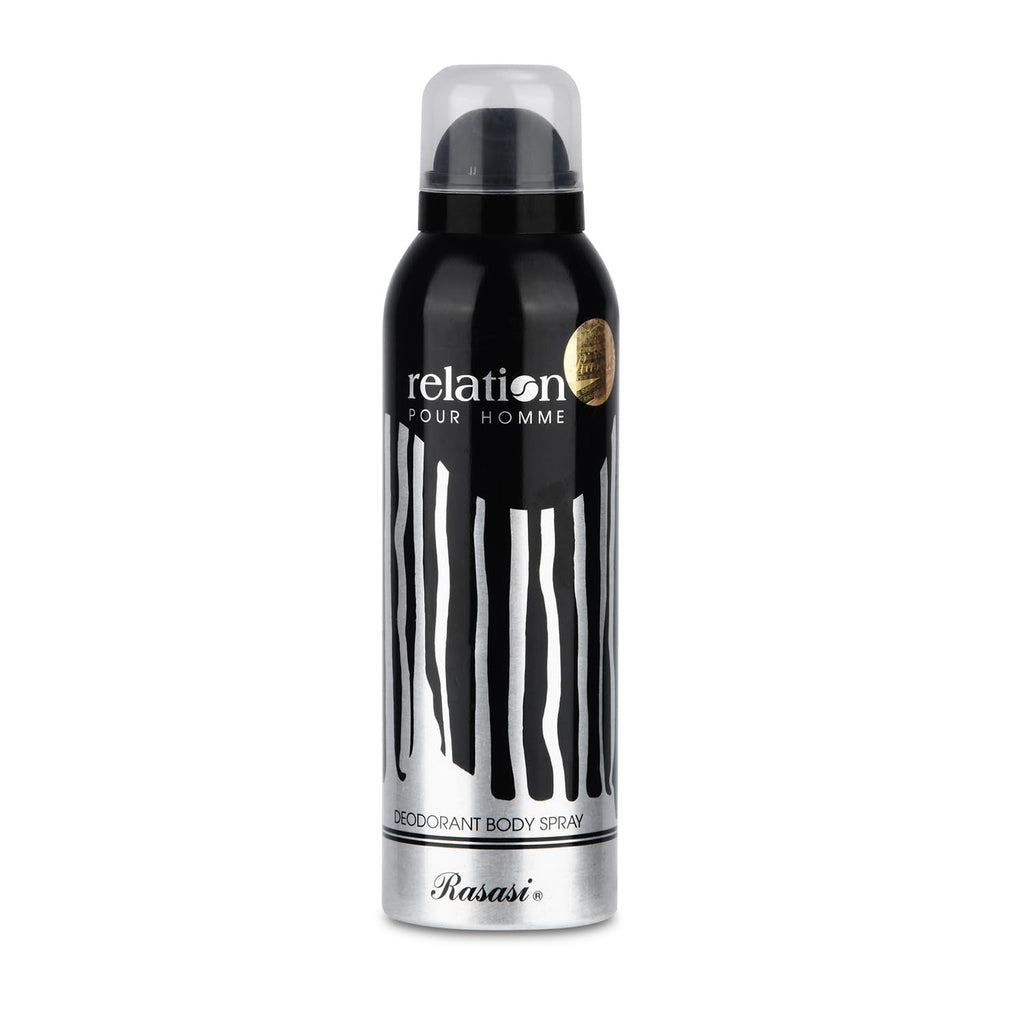 Relation Deodorant For Men - 200ml | Deodorant Body Spray | Skin Friendly Deo | Body Spray For Men | Long Lasting Body Spray | Odour Protection Rasasi